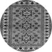 Machine Washable Persian Gray Traditional Rug, wshtr806gry