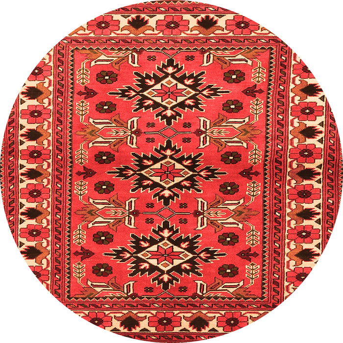 Square Persian Orange Traditional Rug, tr806org