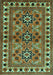 Machine Washable Persian Turquoise Traditional Area Rugs, wshtr806turq