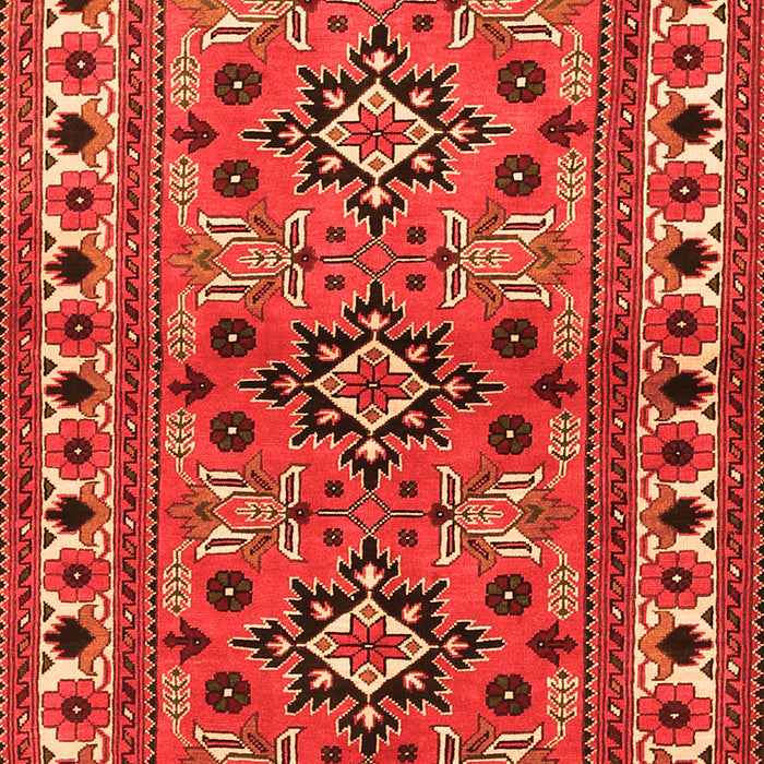 Serging Thickness of Machine Washable Persian Orange Traditional Area Rugs, wshtr806org