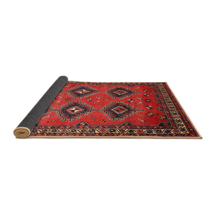 Sideview of Traditional Dark Gold Brown Persian Rug, tr807