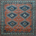 Square Machine Washable Persian Light Blue Traditional Rug, wshtr807lblu