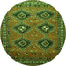 Machine Washable Persian Green Traditional Area Rugs, wshtr807grn