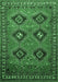 Machine Washable Persian Emerald Green Traditional Area Rugs, wshtr807emgrn