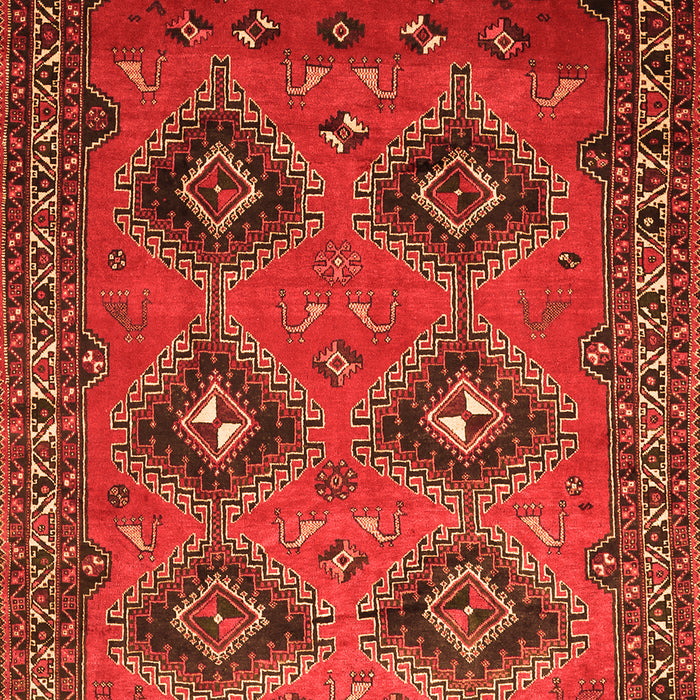 Serging Thickness of Machine Washable Persian Orange Traditional Area Rugs, wshtr807org