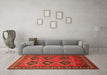 Machine Washable Persian Orange Traditional Area Rugs in a Living Room, wshtr807org