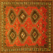Square Persian Yellow Traditional Rug, tr807yw