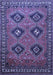 Machine Washable Persian Blue Traditional Rug, wshtr807blu