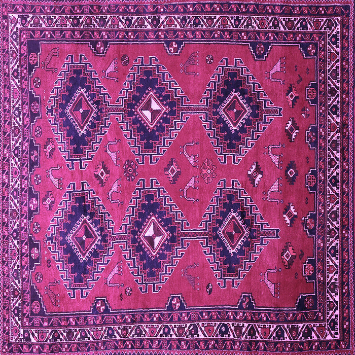 Square Persian Purple Traditional Rug, tr807pur