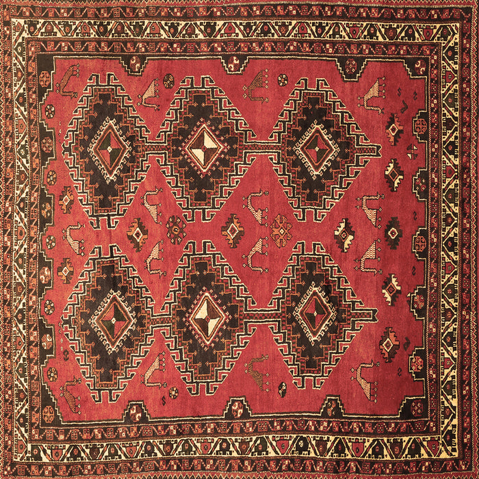 Square Persian Brown Traditional Rug, tr807brn