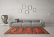 Machine Washable Persian Brown Traditional Rug in a Living Room,, wshtr807brn