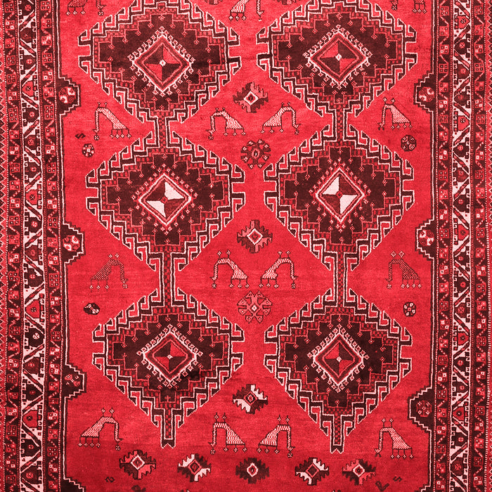 Machine Washable Persian Red Traditional Rug, wshtr807red
