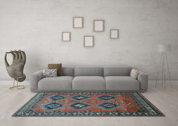 Machine Washable Persian Light Blue Traditional Rug in a Living Room, wshtr807lblu