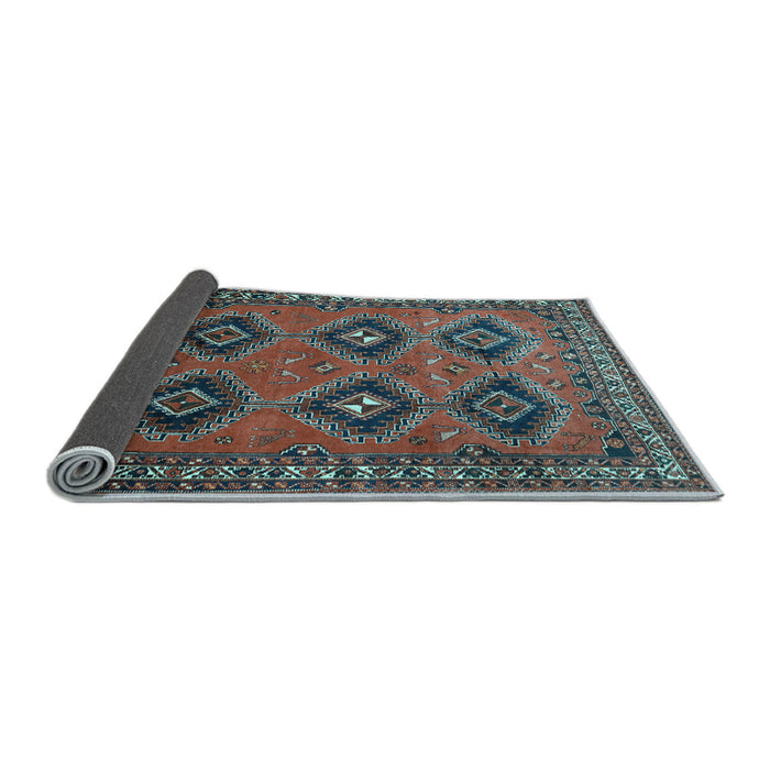 Sideview of Persian Light Blue Traditional Rug, tr807lblu