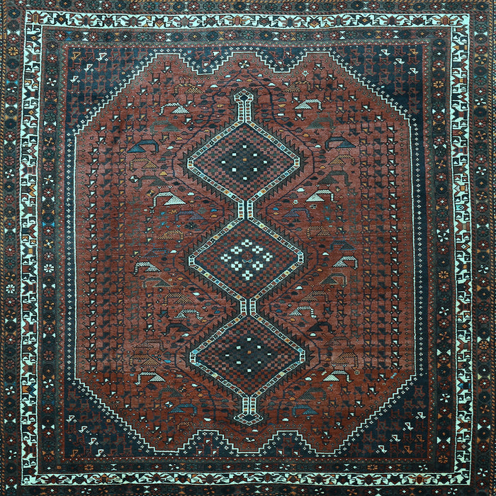 Square Persian Light Blue Traditional Rug, tr808lblu