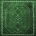 Square Persian Emerald Green Traditional Rug, tr808emgrn