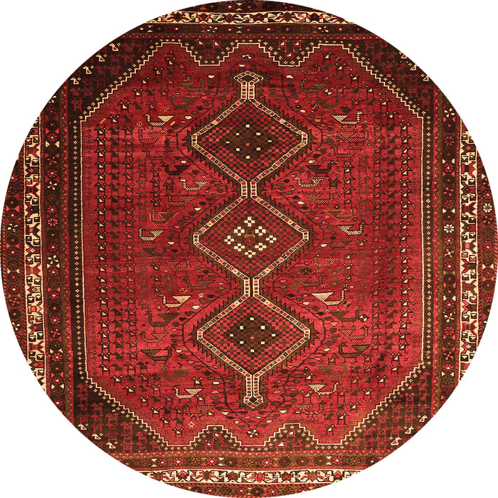Machine Washable Persian Orange Traditional Area Rugs, wshtr808org