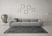 Machine Washable Persian Gray Traditional Rug in a Living Room,, wshtr808gry