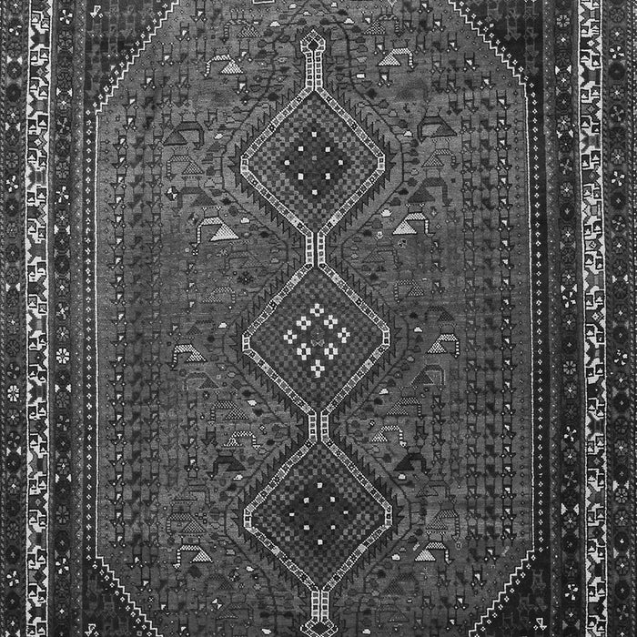 Serging Thickness of Machine Washable Persian Gray Traditional Rug, wshtr808gry