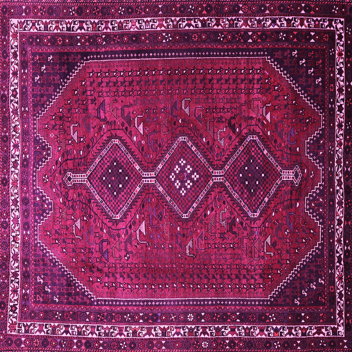 Square Persian Pink Traditional Rug, tr808pnk