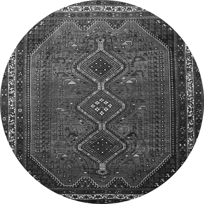 Machine Washable Persian Gray Traditional Rug, wshtr808gry