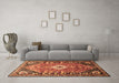 Machine Washable Persian Brown Traditional Rug in a Living Room,, wshtr809brn