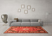 Machine Washable Persian Orange Traditional Area Rugs in a Living Room, wshtr809org