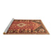 Sideview of Machine Washable Persian Brown Traditional Rug, wshtr809brn