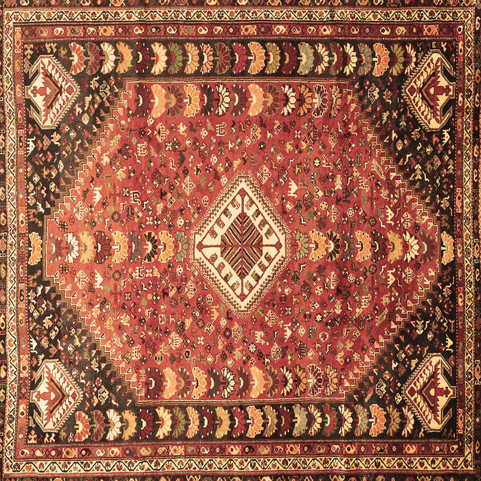 Square Persian Brown Traditional Rug, tr809brn