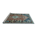Sideview of Machine Washable Persian Light Blue Traditional Rug, wshtr809lblu