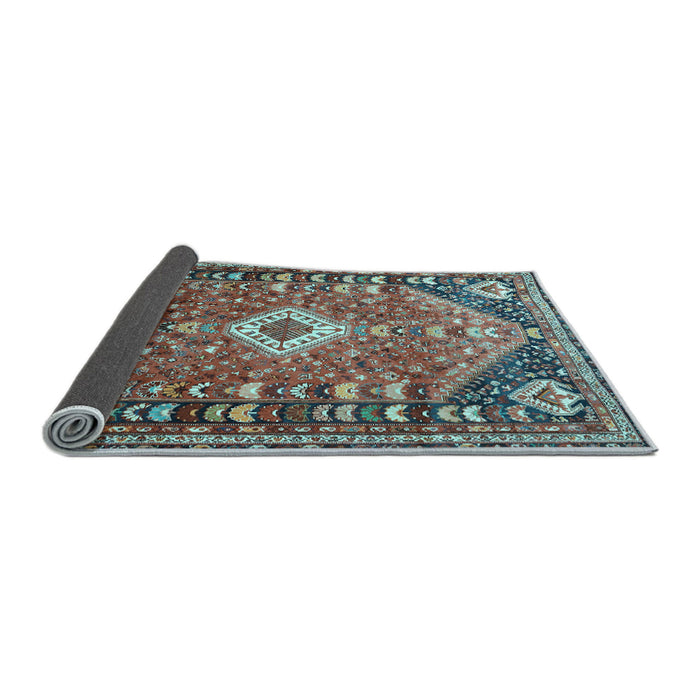 Sideview of Persian Light Blue Traditional Rug, tr809lblu