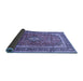 Sideview of Medallion Blue Traditional Rug, tr80blu