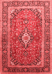 Medallion Red Traditional Rug, tr80red