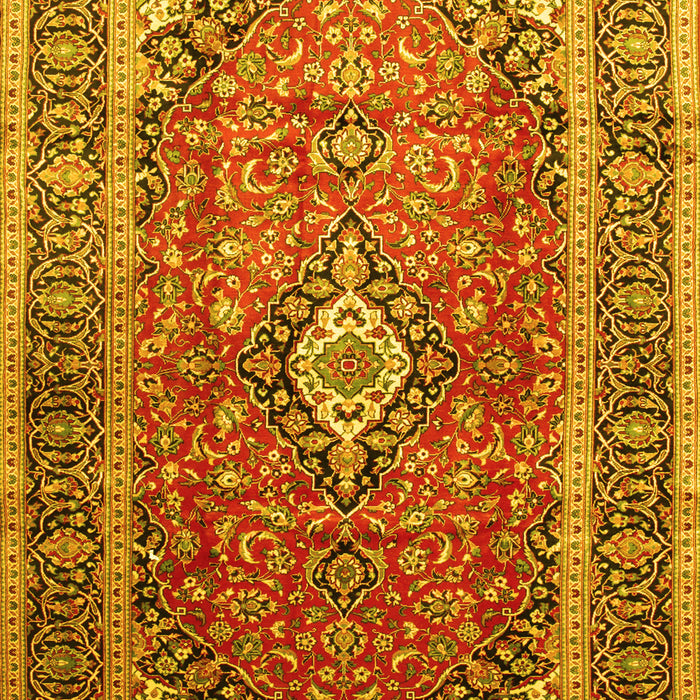Medallion Yellow Traditional Rug, tr80yw