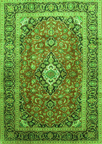 Medallion Green Traditional Rug, tr80grn