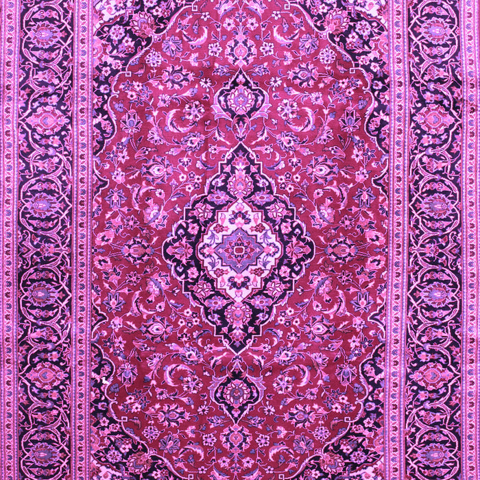 Machine Washable Medallion Purple Traditional Area Rugs, wshtr80pur