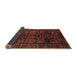 Sideview of Traditional Chestnut Brown Persian Rug, tr81