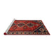 Sideview of Machine Washable Traditional Brown Rug, wshtr810