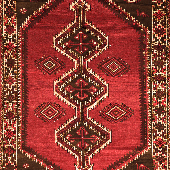 Serging Thickness of Machine Washable Persian Orange Traditional Area Rugs, wshtr810org