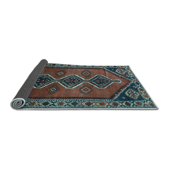Sideview of Persian Light Blue Traditional Rug, tr810lblu