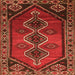 Round Machine Washable Persian Orange Traditional Area Rugs, wshtr810org