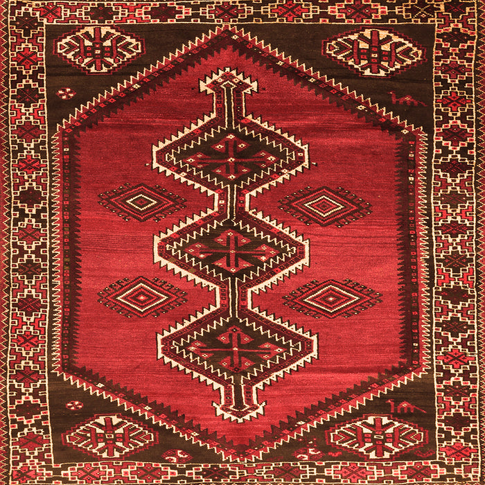 Serging Thickness of Persian Orange Traditional Rug, tr810org