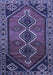 Machine Washable Persian Blue Traditional Rug, wshtr810blu