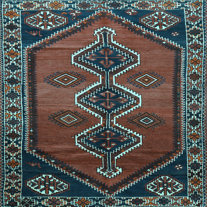 Square Persian Light Blue Traditional Rug, tr810lblu
