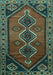 Machine Washable Persian Turquoise Traditional Area Rugs, wshtr810turq