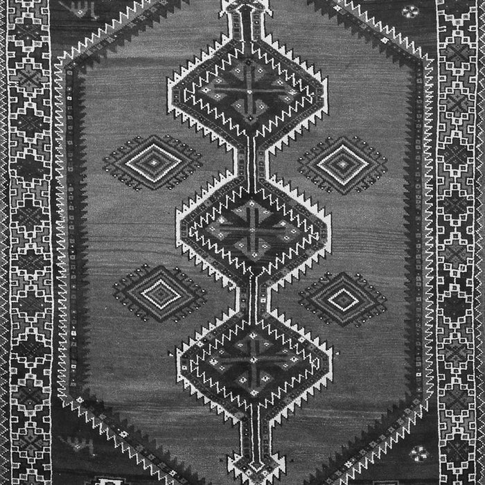Serging Thickness of Machine Washable Persian Gray Traditional Rug, wshtr810gry