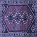 Square Machine Washable Persian Blue Traditional Rug, wshtr810blu