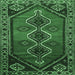 Square Persian Emerald Green Traditional Rug, tr810emgrn