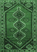 Machine Washable Persian Emerald Green Traditional Area Rugs, wshtr810emgrn