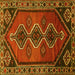 Square Persian Yellow Traditional Rug, tr810yw